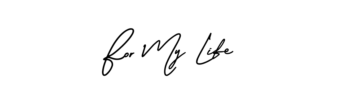 Create a beautiful signature design for name For My Life. With this signature (AmerikaSignatureDemo-Regular) fonts, you can make a handwritten signature for free. For My Life signature style 3 images and pictures png