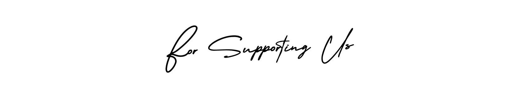 Similarly AmerikaSignatureDemo-Regular is the best handwritten signature design. Signature creator online .You can use it as an online autograph creator for name For Supporting Us. For Supporting Us signature style 3 images and pictures png