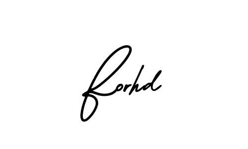 Create a beautiful signature design for name Forhd. With this signature (AmerikaSignatureDemo-Regular) fonts, you can make a handwritten signature for free. Forhd signature style 3 images and pictures png
