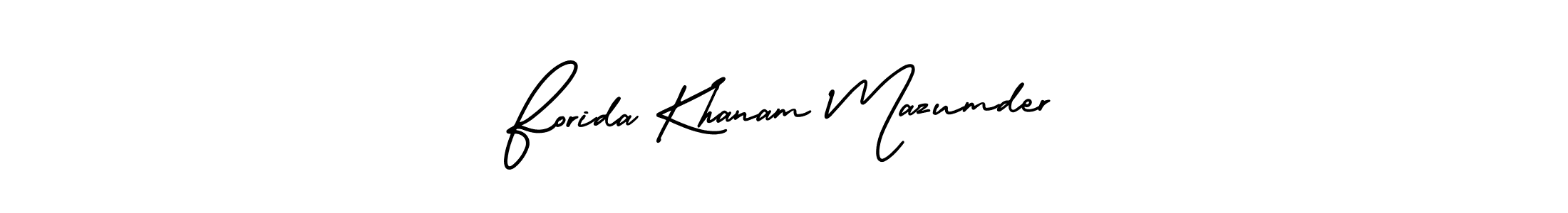 Forida Khanam Mazumder stylish signature style. Best Handwritten Sign (AmerikaSignatureDemo-Regular) for my name. Handwritten Signature Collection Ideas for my name Forida Khanam Mazumder. Forida Khanam Mazumder signature style 3 images and pictures png