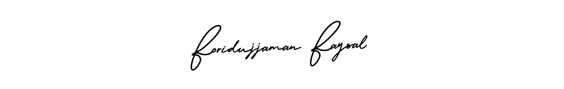 Use a signature maker to create a handwritten signature online. With this signature software, you can design (AmerikaSignatureDemo-Regular) your own signature for name Foridujjaman Faysal. Foridujjaman Faysal signature style 3 images and pictures png