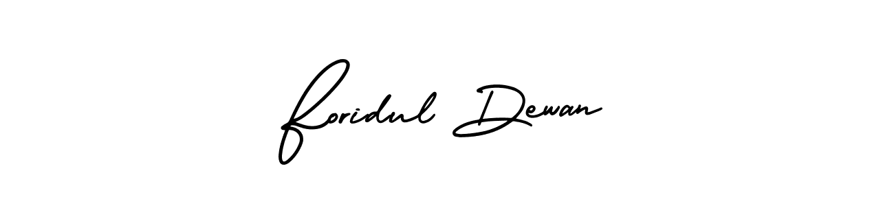 Design your own signature with our free online signature maker. With this signature software, you can create a handwritten (AmerikaSignatureDemo-Regular) signature for name Foridul Dewan. Foridul Dewan signature style 3 images and pictures png