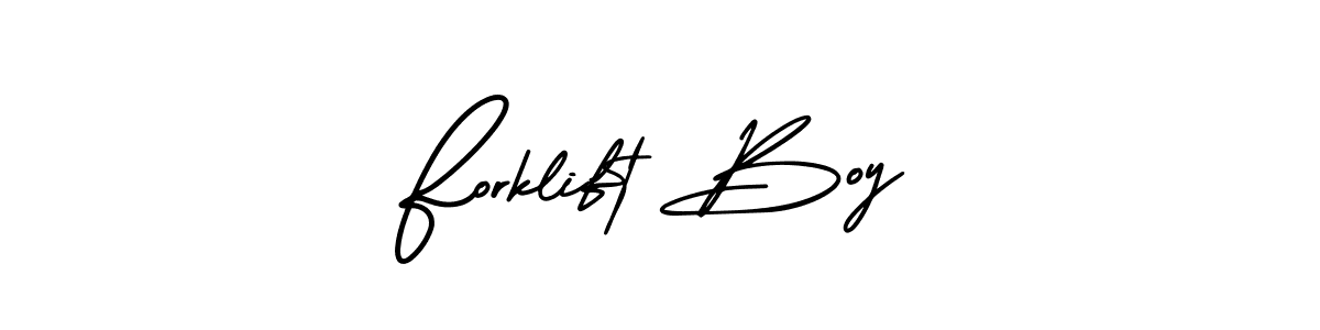 Use a signature maker to create a handwritten signature online. With this signature software, you can design (AmerikaSignatureDemo-Regular) your own signature for name Forklift Boy. Forklift Boy signature style 3 images and pictures png