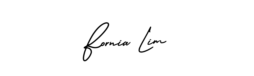 Design your own signature with our free online signature maker. With this signature software, you can create a handwritten (AmerikaSignatureDemo-Regular) signature for name Fornia Lim. Fornia Lim signature style 3 images and pictures png