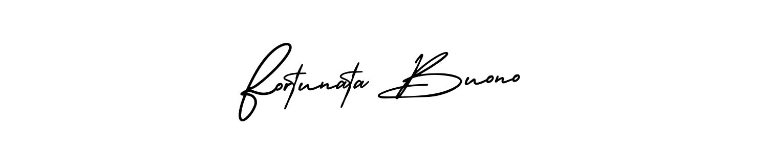 Design your own signature with our free online signature maker. With this signature software, you can create a handwritten (AmerikaSignatureDemo-Regular) signature for name Fortunata Buono. Fortunata Buono signature style 3 images and pictures png