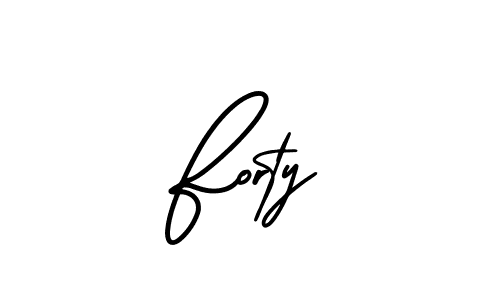 Also we have Forty name is the best signature style. Create professional handwritten signature collection using AmerikaSignatureDemo-Regular autograph style. Forty signature style 3 images and pictures png