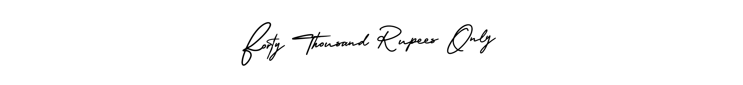 Make a beautiful signature design for name Forty Thousand Rupees Only. With this signature (AmerikaSignatureDemo-Regular) style, you can create a handwritten signature for free. Forty Thousand Rupees Only signature style 3 images and pictures png