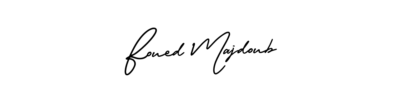 Make a short Foued Majdoub signature style. Manage your documents anywhere anytime using AmerikaSignatureDemo-Regular. Create and add eSignatures, submit forms, share and send files easily. Foued Majdoub signature style 3 images and pictures png