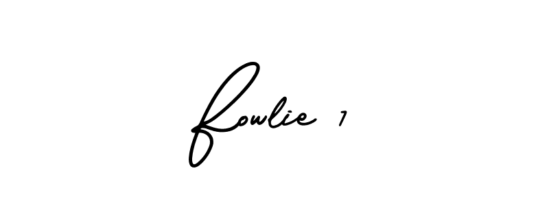 How to make Fowlie 7 signature? AmerikaSignatureDemo-Regular is a professional autograph style. Create handwritten signature for Fowlie 7 name. Fowlie 7 signature style 3 images and pictures png