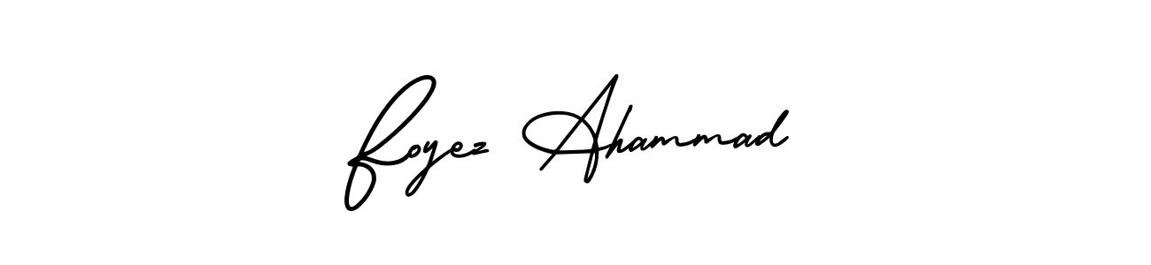 Also You can easily find your signature by using the search form. We will create Foyez Ahammad name handwritten signature images for you free of cost using AmerikaSignatureDemo-Regular sign style. Foyez Ahammad signature style 3 images and pictures png