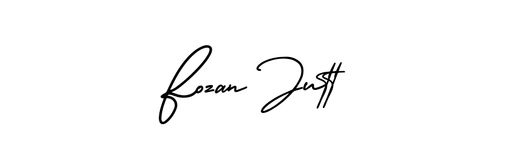 How to make Fozan Jutt signature? AmerikaSignatureDemo-Regular is a professional autograph style. Create handwritten signature for Fozan Jutt name. Fozan Jutt signature style 3 images and pictures png