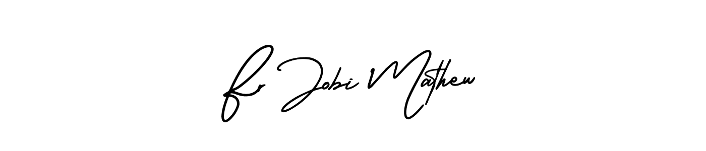 Create a beautiful signature design for name Fr Jobi Mathew. With this signature (AmerikaSignatureDemo-Regular) fonts, you can make a handwritten signature for free. Fr Jobi Mathew signature style 3 images and pictures png