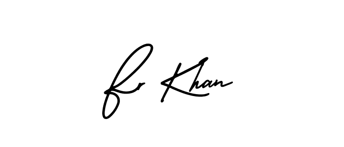 Create a beautiful signature design for name Fr Khan. With this signature (AmerikaSignatureDemo-Regular) fonts, you can make a handwritten signature for free. Fr Khan signature style 3 images and pictures png