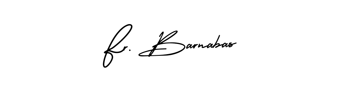 Fr. Barnabas stylish signature style. Best Handwritten Sign (AmerikaSignatureDemo-Regular) for my name. Handwritten Signature Collection Ideas for my name Fr. Barnabas. Fr. Barnabas signature style 3 images and pictures png
