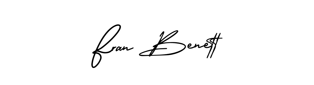 It looks lik you need a new signature style for name Fran Benett. Design unique handwritten (AmerikaSignatureDemo-Regular) signature with our free signature maker in just a few clicks. Fran Benett signature style 3 images and pictures png