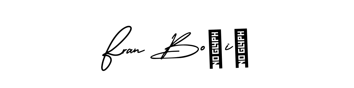 if you are searching for the best signature style for your name Fran BoŽiĆ. so please give up your signature search. here we have designed multiple signature styles  using AmerikaSignatureDemo-Regular. Fran BoŽiĆ signature style 3 images and pictures png