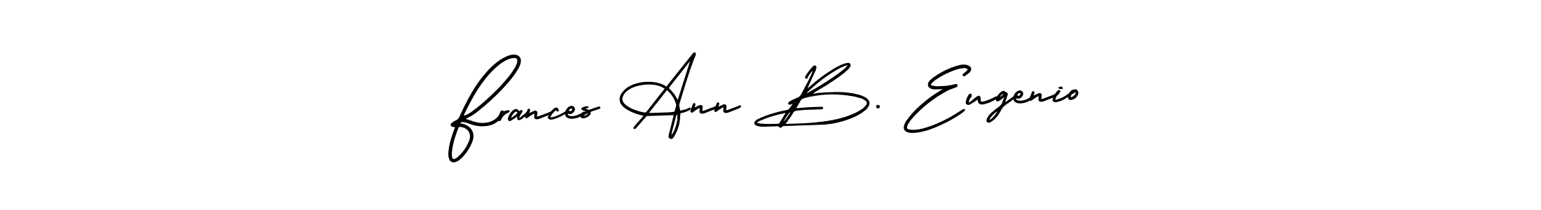 Frances Ann B. Eugenio stylish signature style. Best Handwritten Sign (AmerikaSignatureDemo-Regular) for my name. Handwritten Signature Collection Ideas for my name Frances Ann B. Eugenio. Frances Ann B. Eugenio signature style 3 images and pictures png