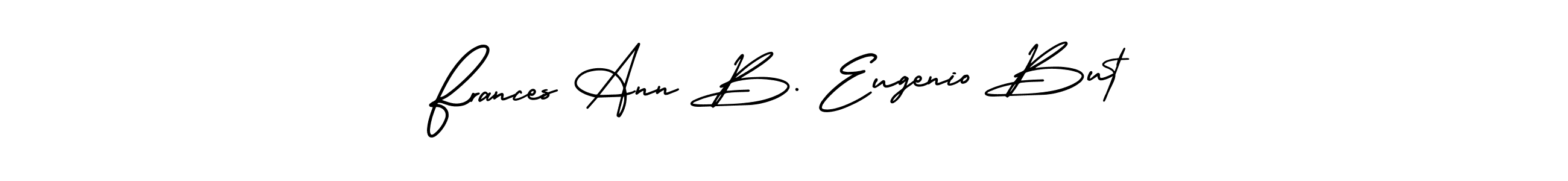 The best way (AmerikaSignatureDemo-Regular) to make a short signature is to pick only two or three words in your name. The name Frances Ann B. Eugenio But include a total of six letters. For converting this name. Frances Ann B. Eugenio But signature style 3 images and pictures png