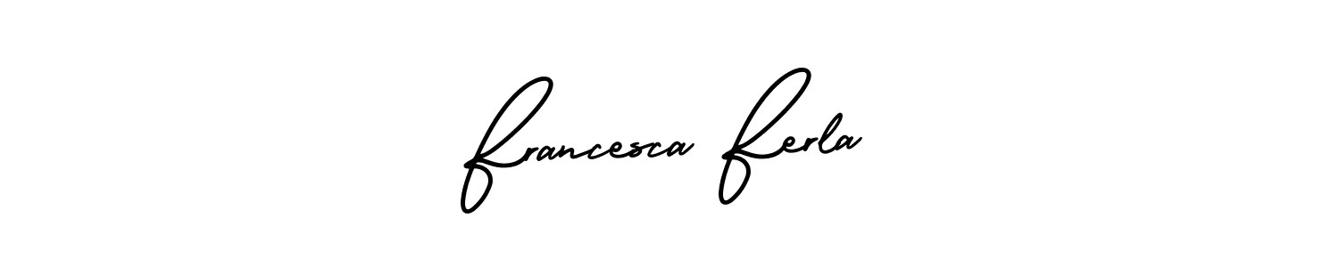 This is the best signature style for the Francesca Ferla name. Also you like these signature font (AmerikaSignatureDemo-Regular). Mix name signature. Francesca Ferla signature style 3 images and pictures png