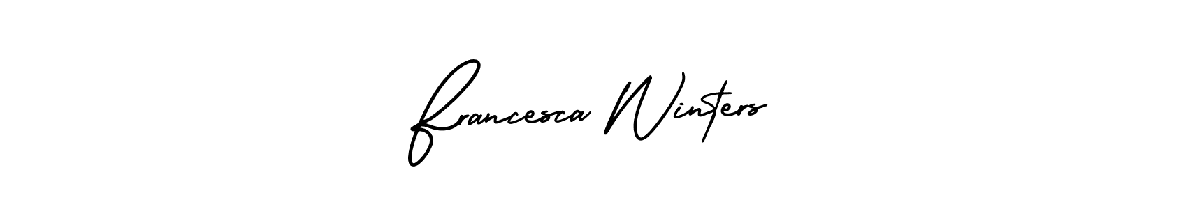 Create a beautiful signature design for name Francesca Winters. With this signature (AmerikaSignatureDemo-Regular) fonts, you can make a handwritten signature for free. Francesca Winters signature style 3 images and pictures png