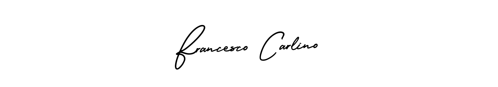 Francesco Carlino stylish signature style. Best Handwritten Sign (AmerikaSignatureDemo-Regular) for my name. Handwritten Signature Collection Ideas for my name Francesco Carlino. Francesco Carlino signature style 3 images and pictures png