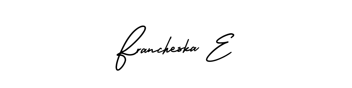 Also we have Francheska E name is the best signature style. Create professional handwritten signature collection using AmerikaSignatureDemo-Regular autograph style. Francheska E signature style 3 images and pictures png