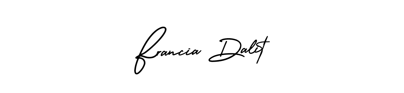 How to Draw Francia Dalit signature style? AmerikaSignatureDemo-Regular is a latest design signature styles for name Francia Dalit. Francia Dalit signature style 3 images and pictures png