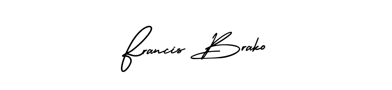 Francis Brako stylish signature style. Best Handwritten Sign (AmerikaSignatureDemo-Regular) for my name. Handwritten Signature Collection Ideas for my name Francis Brako. Francis Brako signature style 3 images and pictures png