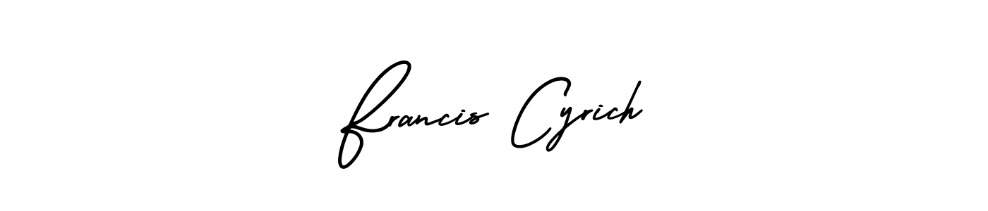 Use a signature maker to create a handwritten signature online. With this signature software, you can design (AmerikaSignatureDemo-Regular) your own signature for name Francis Cyrich. Francis Cyrich signature style 3 images and pictures png