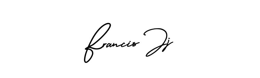 Use a signature maker to create a handwritten signature online. With this signature software, you can design (AmerikaSignatureDemo-Regular) your own signature for name Francis Jj. Francis Jj signature style 3 images and pictures png