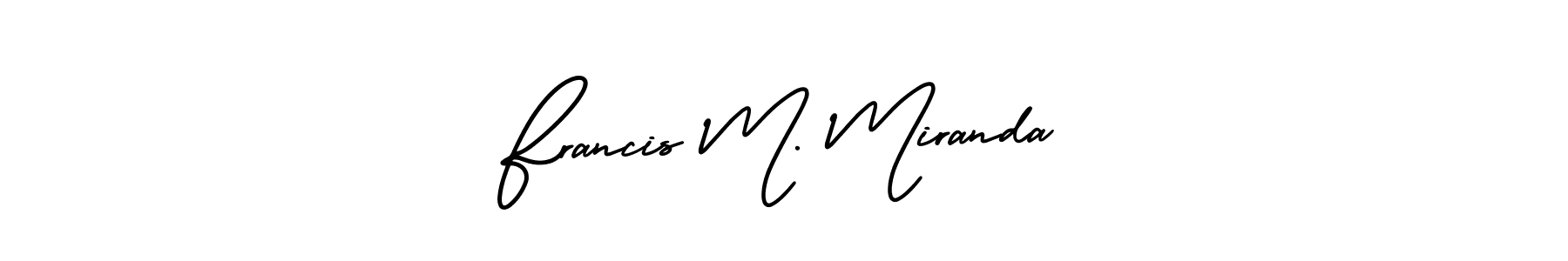 How to make Francis M. Miranda name signature. Use AmerikaSignatureDemo-Regular style for creating short signs online. This is the latest handwritten sign. Francis M. Miranda signature style 3 images and pictures png