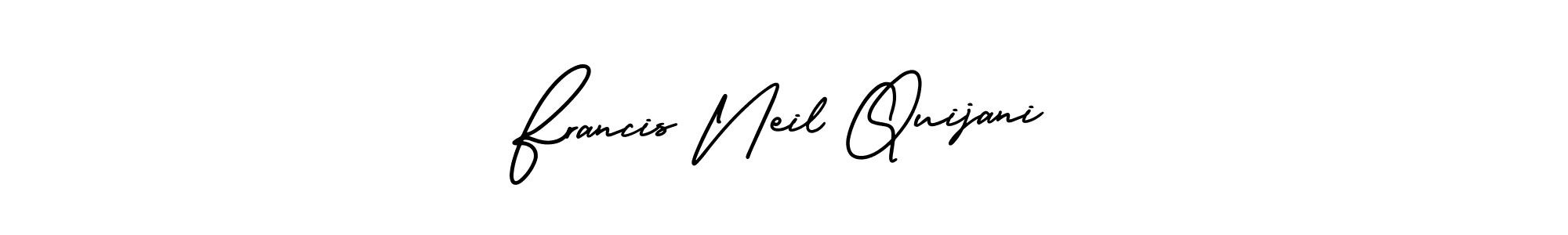 How to make Francis Neil Quijani signature? AmerikaSignatureDemo-Regular is a professional autograph style. Create handwritten signature for Francis Neil Quijani name. Francis Neil Quijani signature style 3 images and pictures png