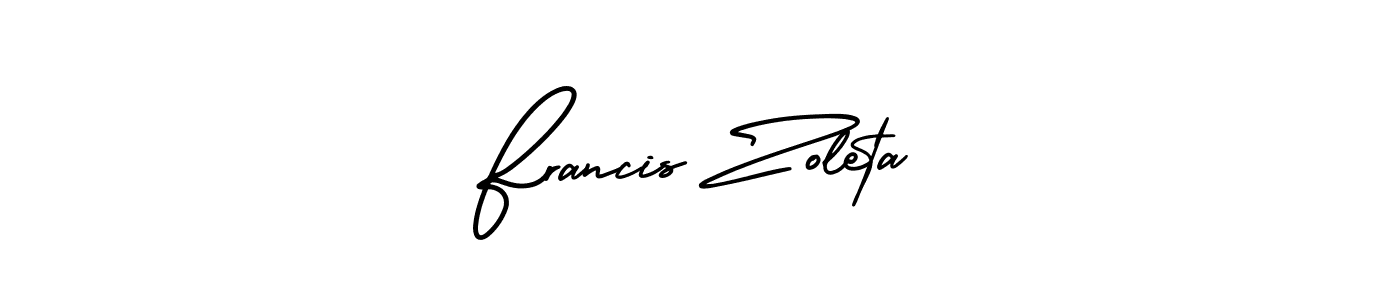 It looks lik you need a new signature style for name Francis Zoleta. Design unique handwritten (AmerikaSignatureDemo-Regular) signature with our free signature maker in just a few clicks. Francis Zoleta signature style 3 images and pictures png