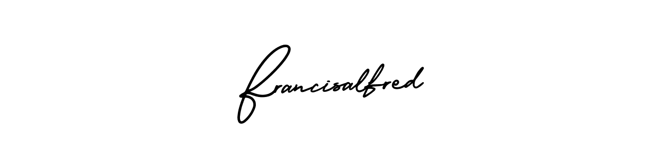 It looks lik you need a new signature style for name Francisalfred. Design unique handwritten (AmerikaSignatureDemo-Regular) signature with our free signature maker in just a few clicks. Francisalfred signature style 3 images and pictures png