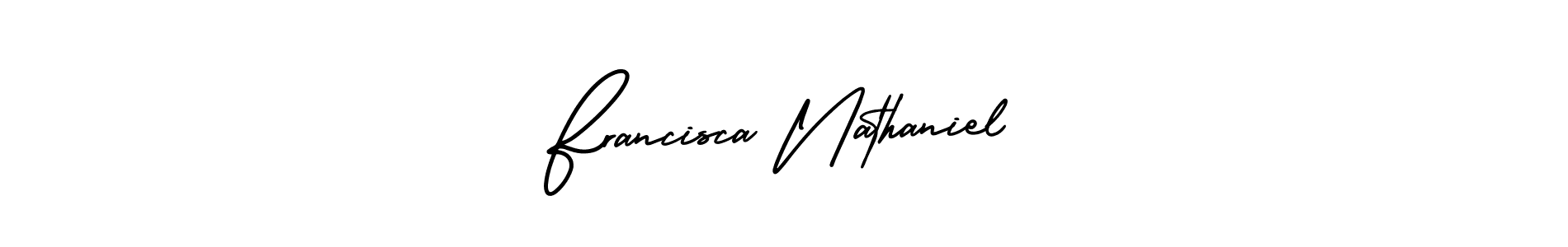 It looks lik you need a new signature style for name Francisca Nathaniel. Design unique handwritten (AmerikaSignatureDemo-Regular) signature with our free signature maker in just a few clicks. Francisca Nathaniel signature style 3 images and pictures png