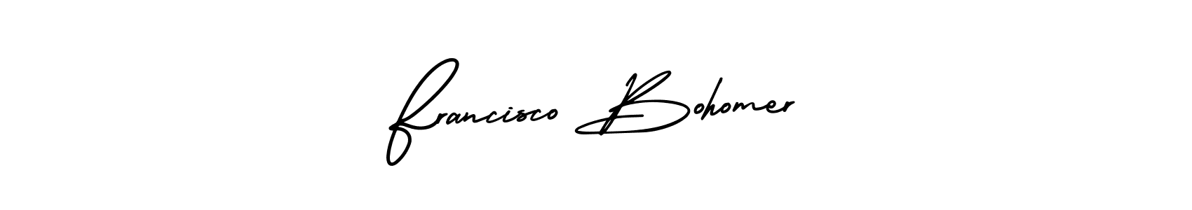 This is the best signature style for the Francisco Bohomer name. Also you like these signature font (AmerikaSignatureDemo-Regular). Mix name signature. Francisco Bohomer signature style 3 images and pictures png