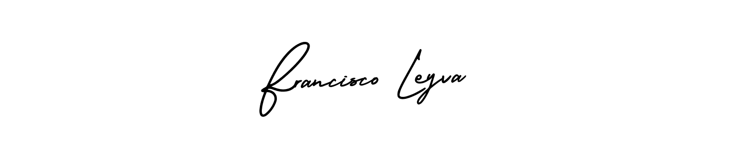 How to make Francisco Leyva name signature. Use AmerikaSignatureDemo-Regular style for creating short signs online. This is the latest handwritten sign. Francisco Leyva signature style 3 images and pictures png