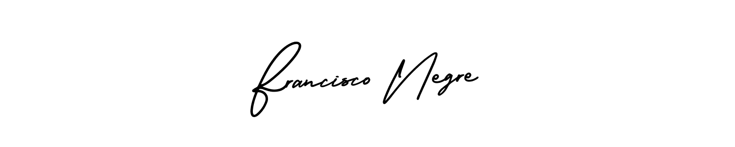 How to make Francisco Negre name signature. Use AmerikaSignatureDemo-Regular style for creating short signs online. This is the latest handwritten sign. Francisco Negre signature style 3 images and pictures png