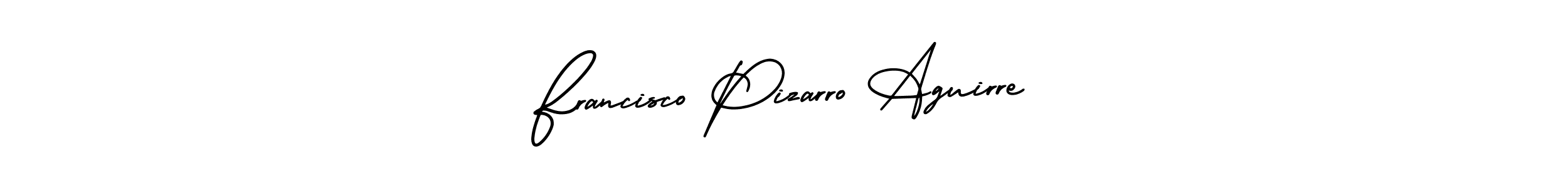 Make a beautiful signature design for name Francisco Pizarro Aguirre. With this signature (AmerikaSignatureDemo-Regular) style, you can create a handwritten signature for free. Francisco Pizarro Aguirre signature style 3 images and pictures png