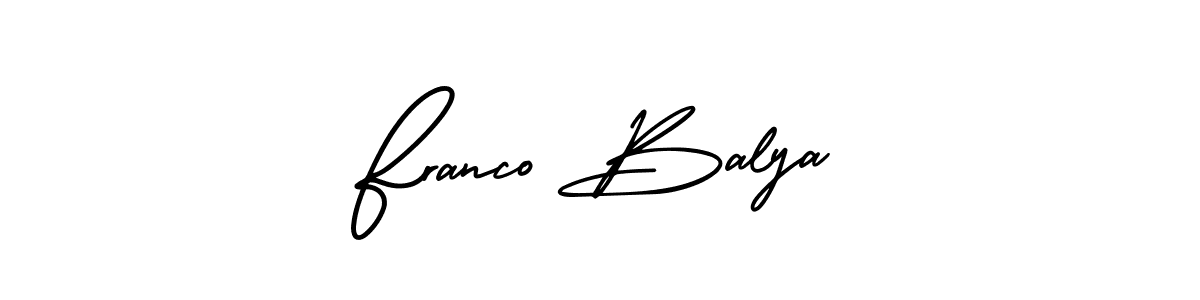 Franco Balya stylish signature style. Best Handwritten Sign (AmerikaSignatureDemo-Regular) for my name. Handwritten Signature Collection Ideas for my name Franco Balya. Franco Balya signature style 3 images and pictures png