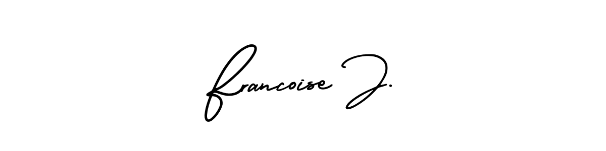 Create a beautiful signature design for name Francoise J.. With this signature (AmerikaSignatureDemo-Regular) fonts, you can make a handwritten signature for free. Francoise J. signature style 3 images and pictures png