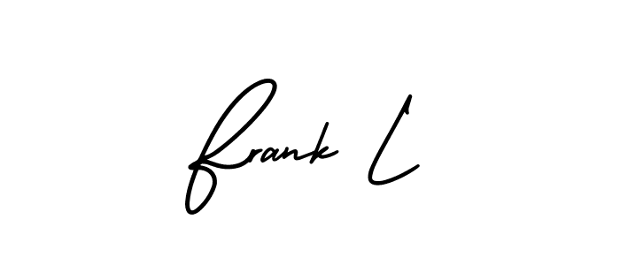 Use a signature maker to create a handwritten signature online. With this signature software, you can design (AmerikaSignatureDemo-Regular) your own signature for name Frank L. Frank L signature style 3 images and pictures png