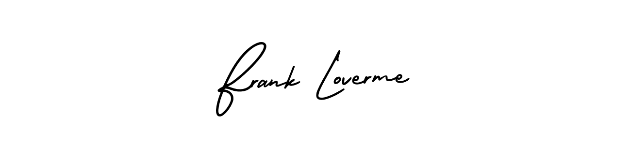 It looks lik you need a new signature style for name Frank Loverme. Design unique handwritten (AmerikaSignatureDemo-Regular) signature with our free signature maker in just a few clicks. Frank Loverme signature style 3 images and pictures png