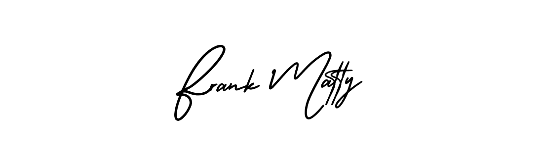 How to make Frank Matty name signature. Use AmerikaSignatureDemo-Regular style for creating short signs online. This is the latest handwritten sign. Frank Matty signature style 3 images and pictures png