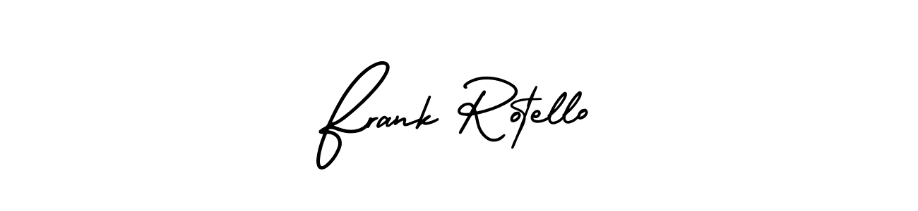 Design your own signature with our free online signature maker. With this signature software, you can create a handwritten (AmerikaSignatureDemo-Regular) signature for name Frank Rotello. Frank Rotello signature style 3 images and pictures png