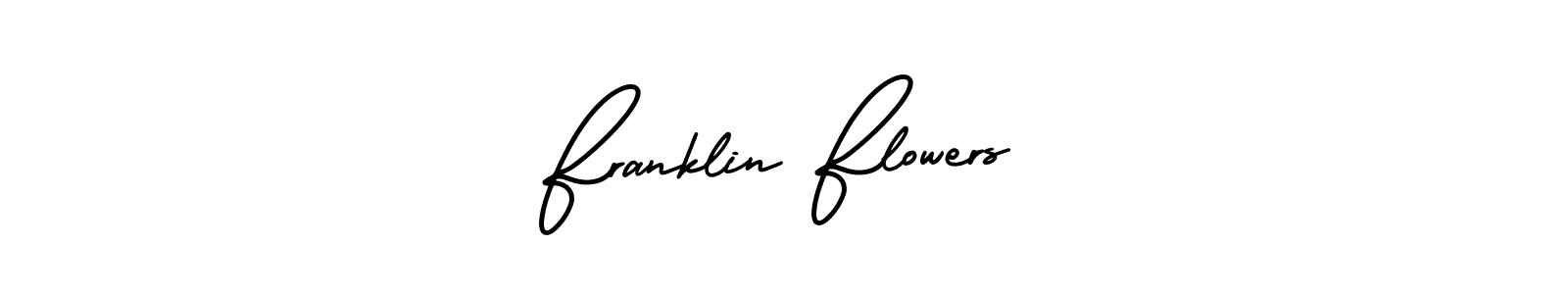 Create a beautiful signature design for name Franklin Flowers. With this signature (AmerikaSignatureDemo-Regular) fonts, you can make a handwritten signature for free. Franklin Flowers signature style 3 images and pictures png