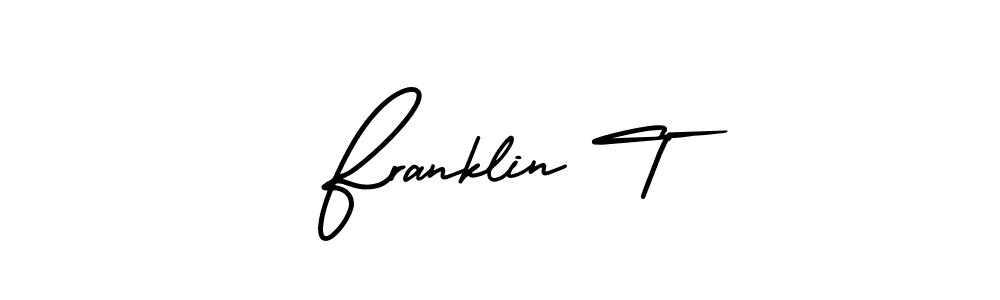 Franklin T stylish signature style. Best Handwritten Sign (AmerikaSignatureDemo-Regular) for my name. Handwritten Signature Collection Ideas for my name Franklin T. Franklin T signature style 3 images and pictures png