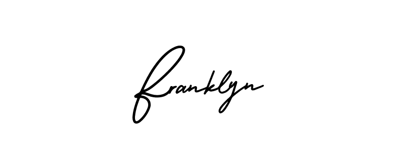 Use a signature maker to create a handwritten signature online. With this signature software, you can design (AmerikaSignatureDemo-Regular) your own signature for name Franklyn. Franklyn signature style 3 images and pictures png