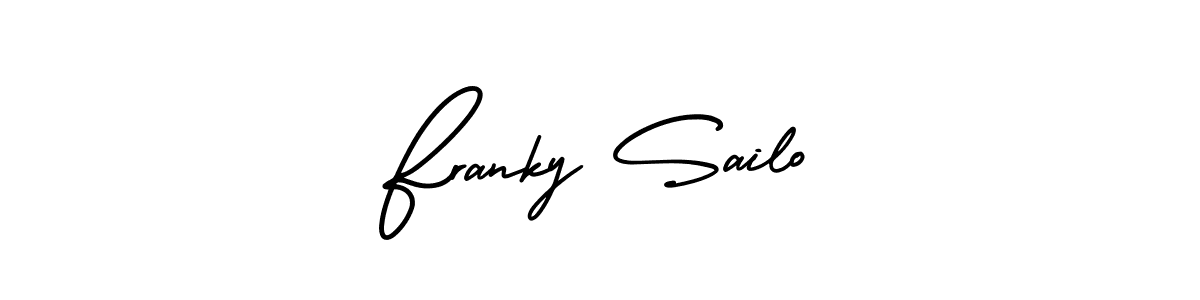 Design your own signature with our free online signature maker. With this signature software, you can create a handwritten (AmerikaSignatureDemo-Regular) signature for name Franky Sailo. Franky Sailo signature style 3 images and pictures png