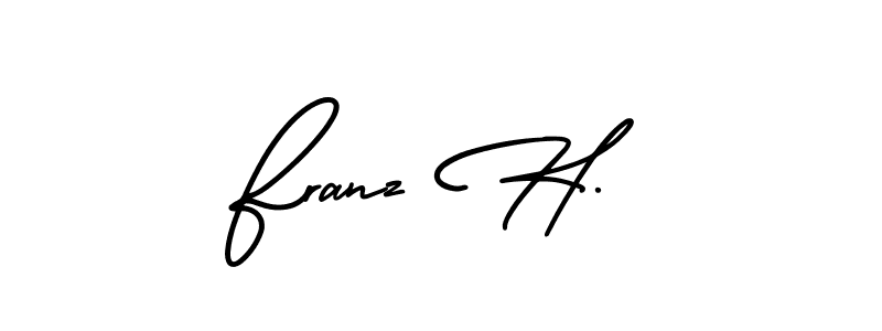 Create a beautiful signature design for name Franz H.. With this signature (AmerikaSignatureDemo-Regular) fonts, you can make a handwritten signature for free. Franz H. signature style 3 images and pictures png